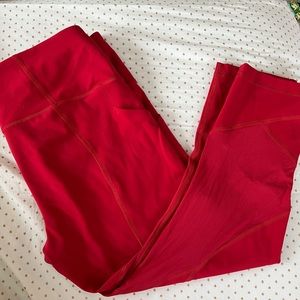 Red LuLulemon Crops Size 12